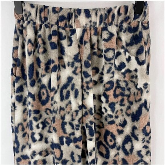 Know One Cares Leopard Print Brushed Knit Joggers Sweatpants Size Small - Picture 5 of 7